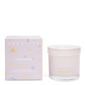 Serenity Crystal De-Stress & Amtheyst Candle 300g