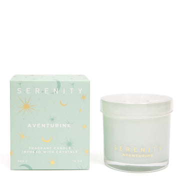 Serenity Crystal Abundance & Aventurine Candle 300g